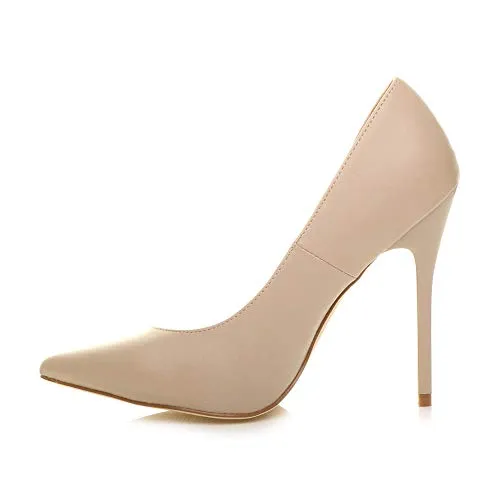 Ladies High Heel Pointed Contrast Smart Court Shoes