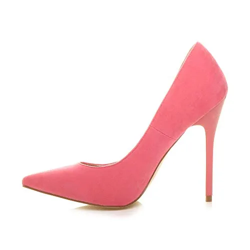 Ladies High Heel Pointed Contrast Smart Court Shoes