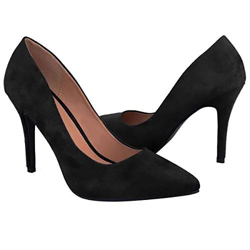 Ladies Low MID HIGH Heel With Pointed Toe Pumps In Court Shoes Style