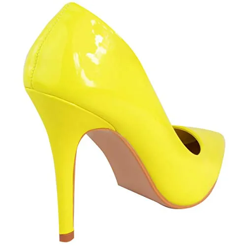 Ladies Low MID HIGH Heel With Pointed Toe Pumps In Court Shoes Style