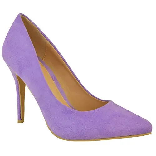 Ladies Low MID HIGH Heel With Pointed Toe Pumps In Court Shoes Style