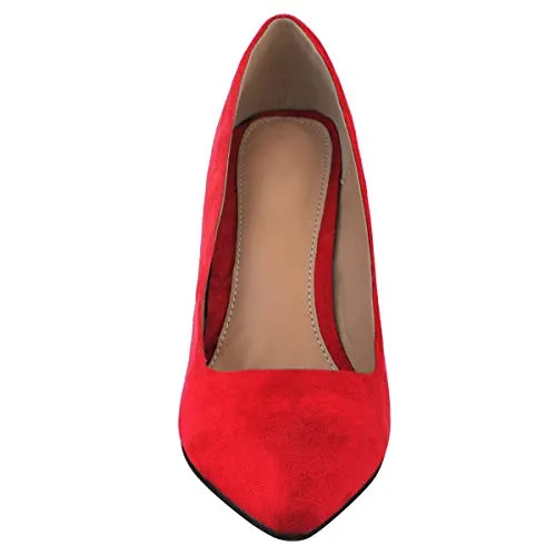 Ladies Low MID HIGH Heel With Pointed Toe Pumps In Court Shoes Style