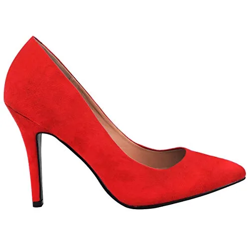 Ladies Low MID HIGH Heel With Pointed Toe Pumps In Court Shoes Style