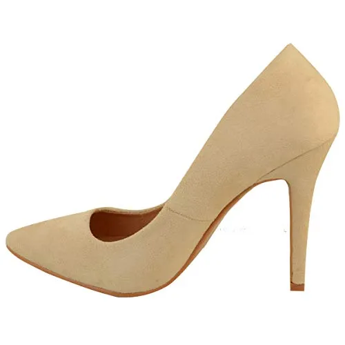 Ladies Low MID HIGH Heel With Pointed Toe Pumps In Court Shoes Style