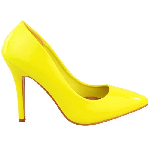 Ladies Low MID HIGH Heel With Pointed Toe Pumps In Court Shoes Style