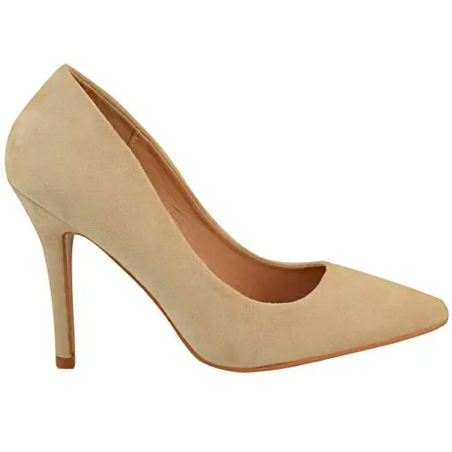 Ladies Low MID HIGH Heel With Pointed Toe Pumps In Court Shoes Style