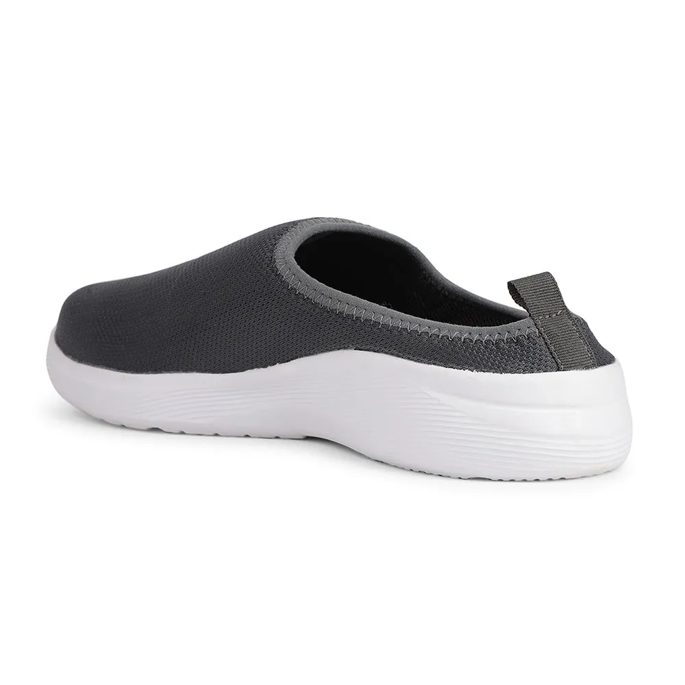 Leap7x Casual Dark Grey Slip-on Mule For Men VESTER-1 By Liberty