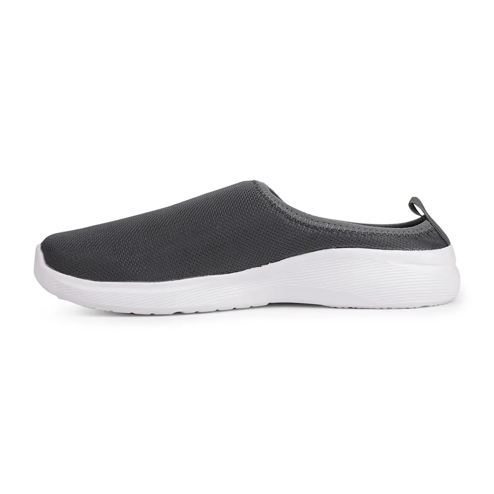 Leap7x Casual Dark Grey Slip-on Mule For Men VESTER-1 By Liberty