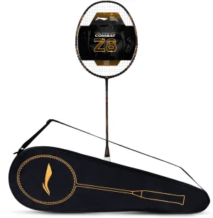 Li-Ning Combat Z8 Strung Badminton Racquet (Black / Gold / Red)