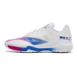 Li-Ning Shadow Pro Professional Badminton Shoes, Standard White/Neon Fuschia Purple