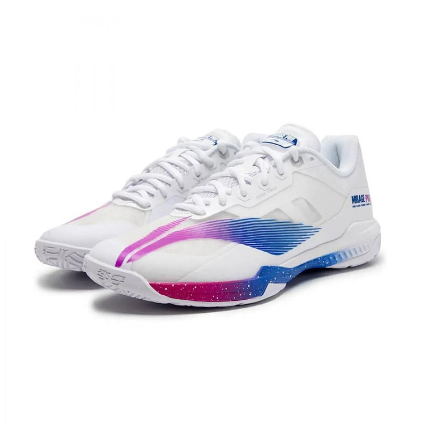 Li-Ning Shadow Pro Professional Badminton Shoes, Standard White/Neon Fuschia Purple