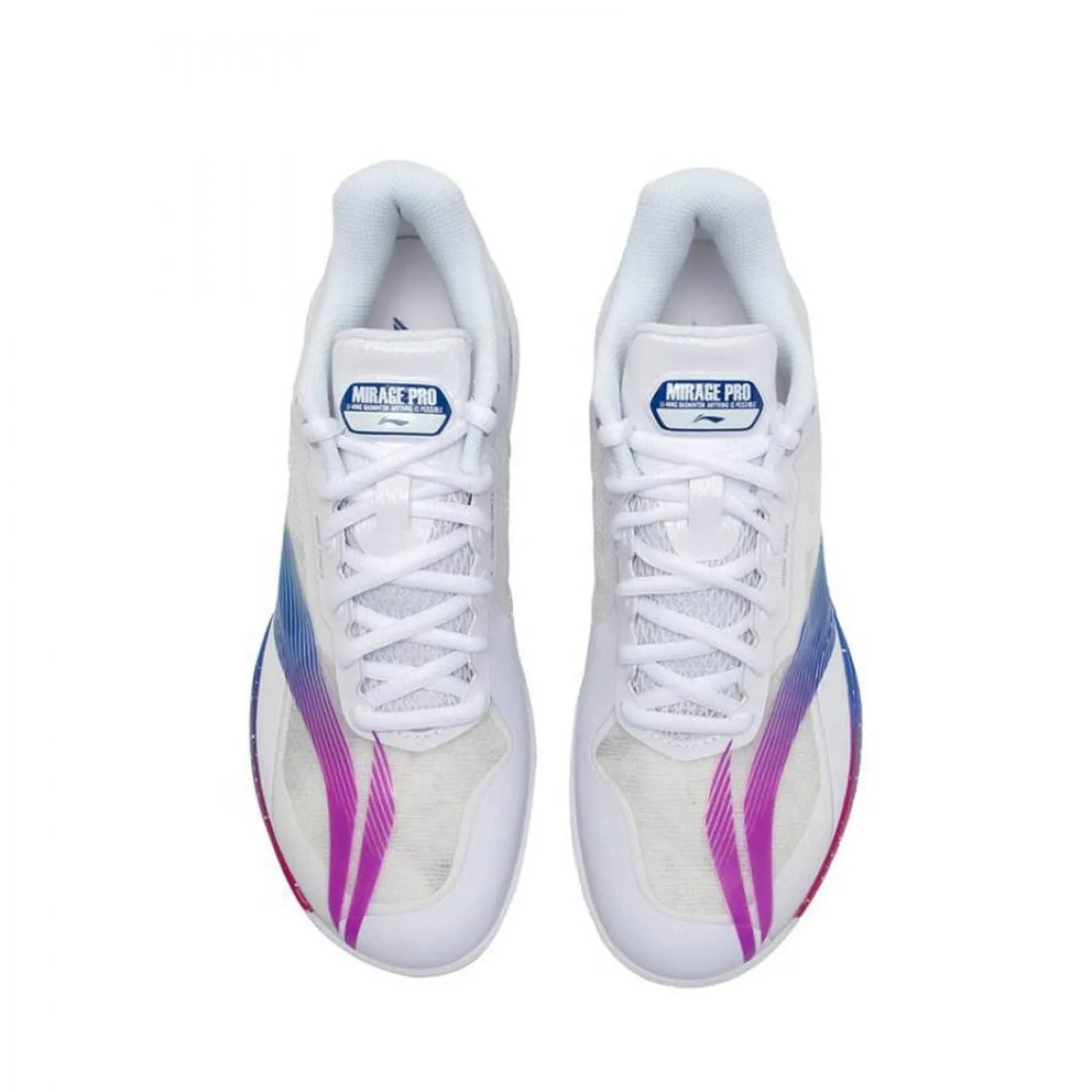 Li-Ning Shadow Pro Professional Badminton Shoes, Standard White/Neon Fuschia Purple