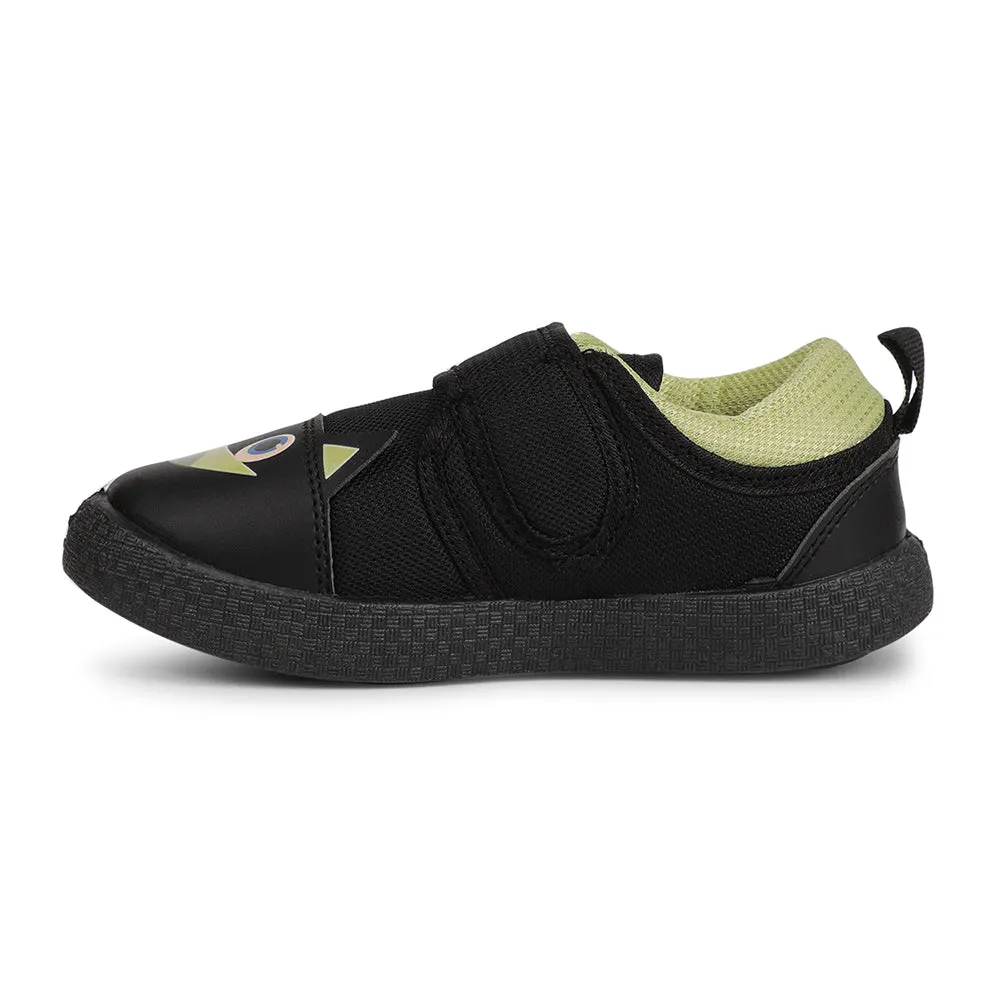 Lucy & Luke Black Casaul Non Lacing Shoes For Kids BASTIAN-60 By Liberty