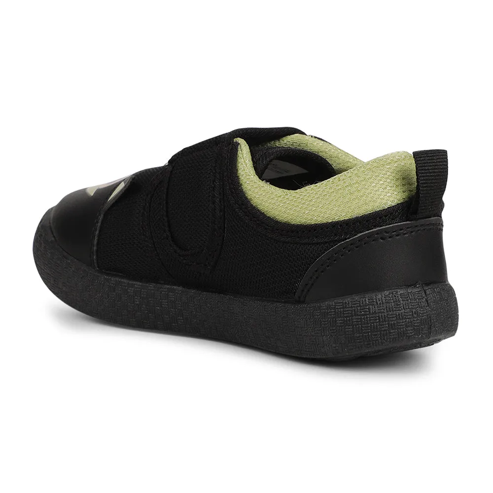 Lucy & Luke Black Casaul Non Lacing Shoes For Kids BASTIAN-60 By Liberty