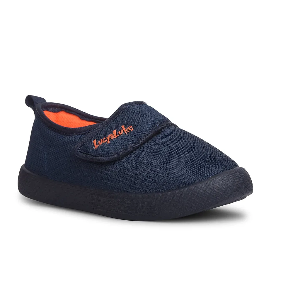 Lucy & Luke Casual Navy Blue Non Lacing Shoes For Kids BASTIAN82E By Liberty