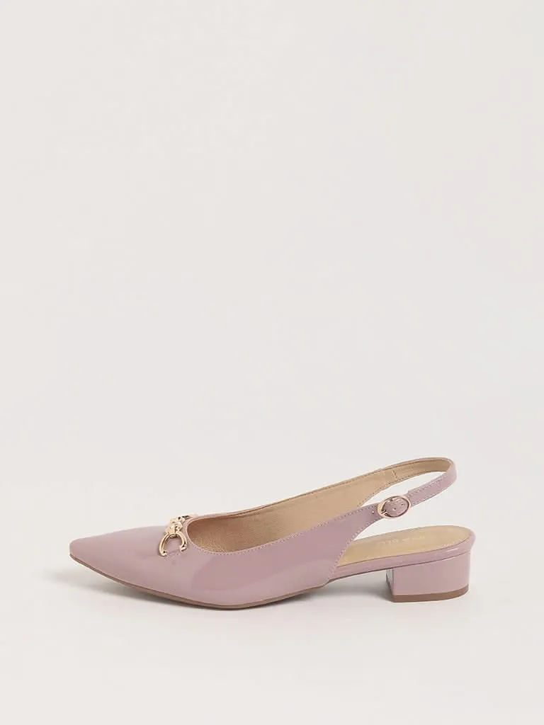 LUNA BLU Lilac Slingback Mules