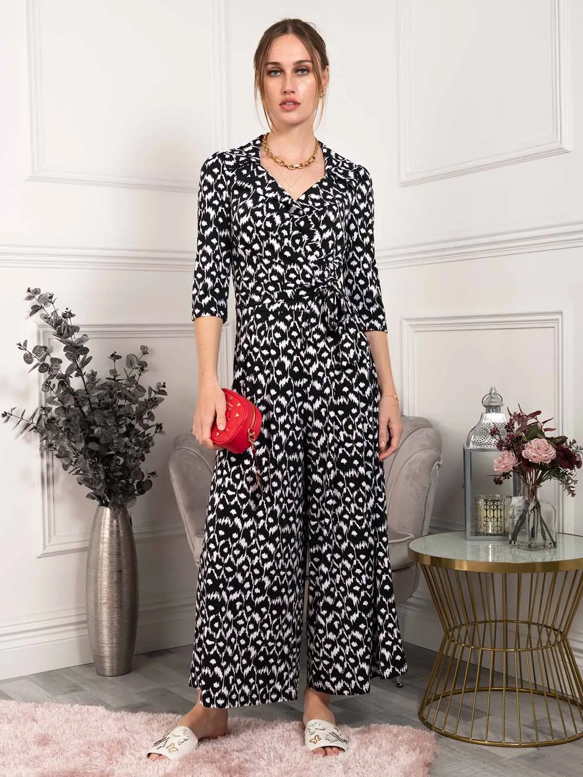 Melissa Jumpsuit (Black Geo)