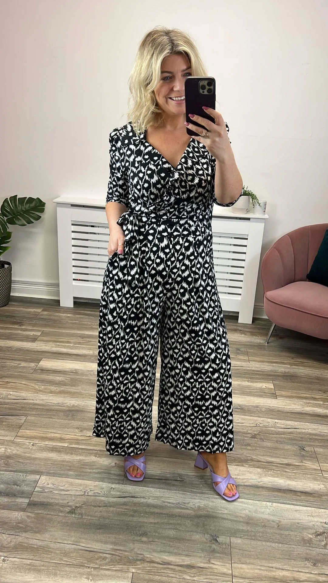 Melissa Jumpsuit (Black Geo)