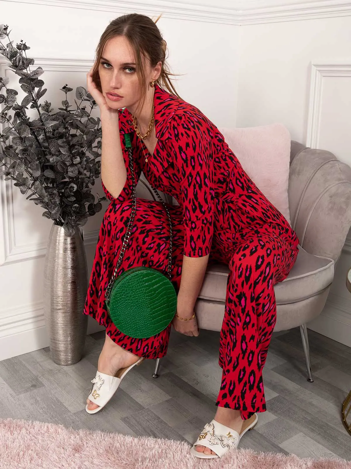 Melissa Jumpsuit (Red Animal)