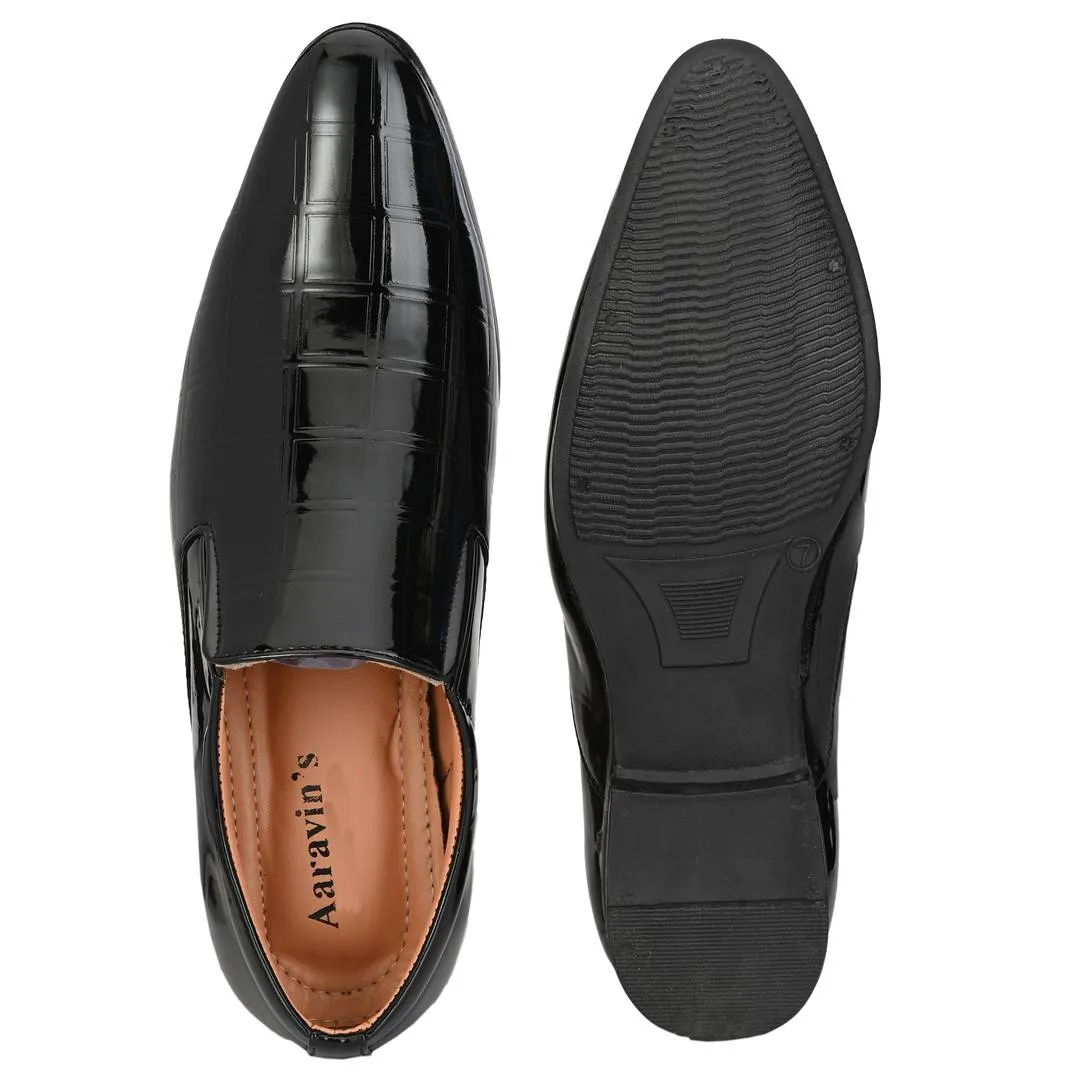 Men's Black Patent  Slip on Formal