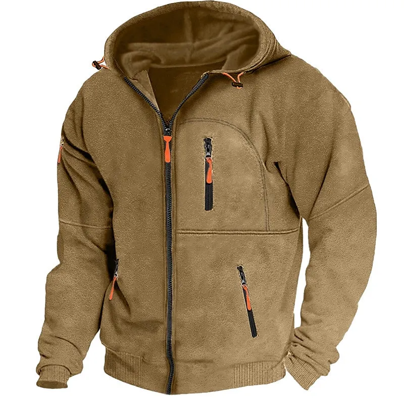 Men's Hoodie Full Zip Hoodie Fleece Hoodie