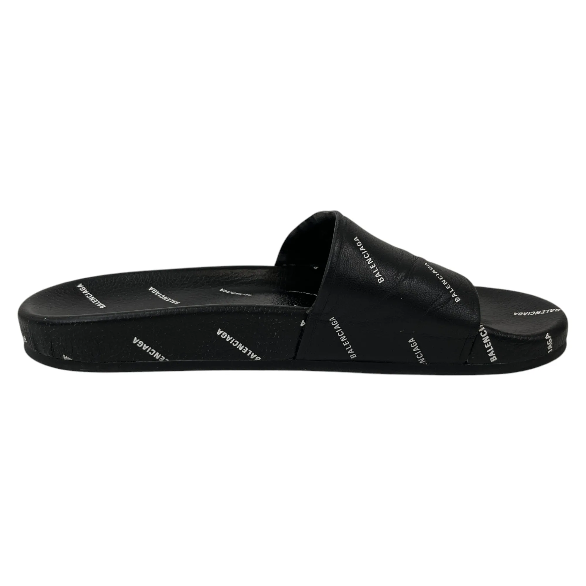 Men's Monogram Logo Slides Black Size EU 41 / UK 7