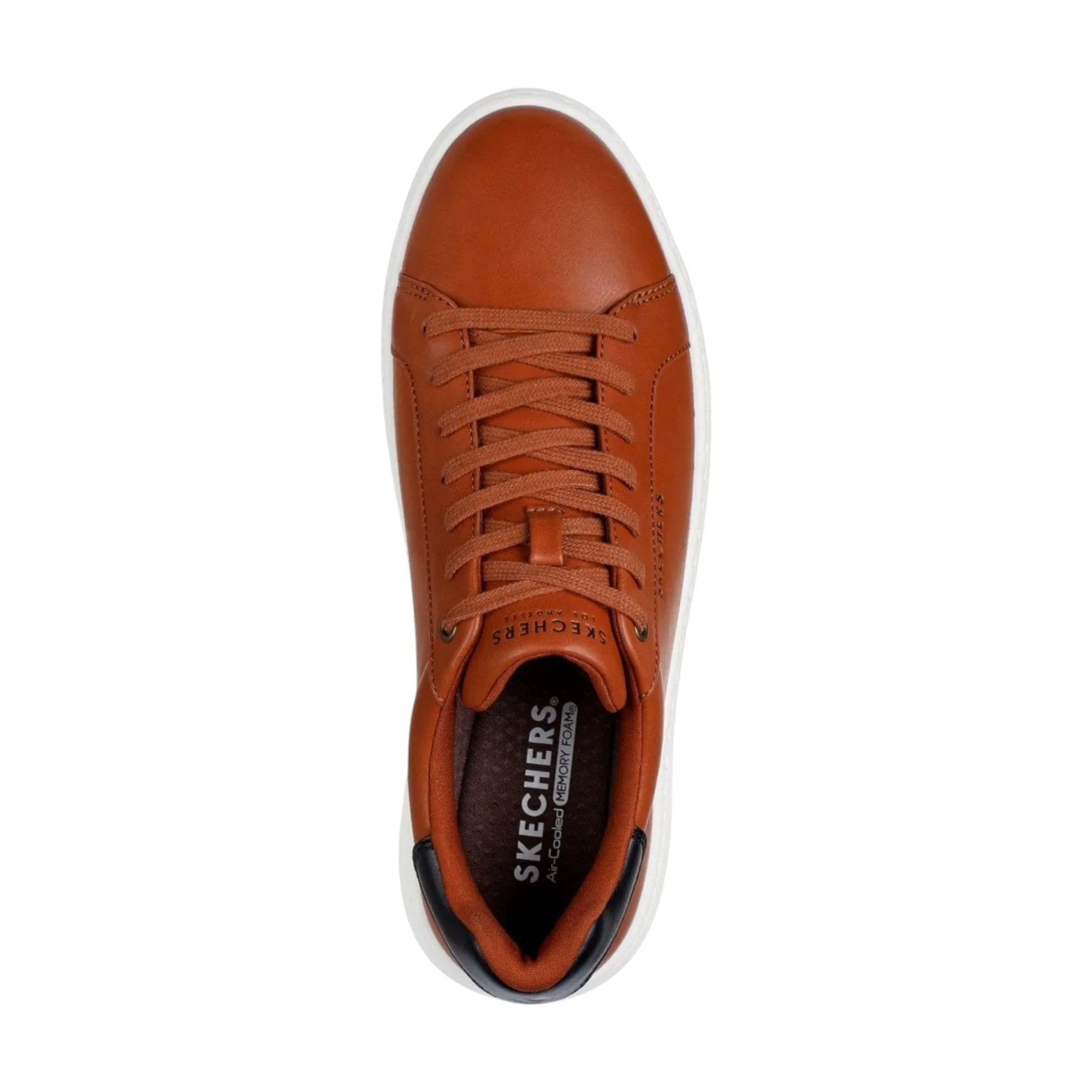 Mens Skechers Court Break - Suit Sneaker Shoes Cognac