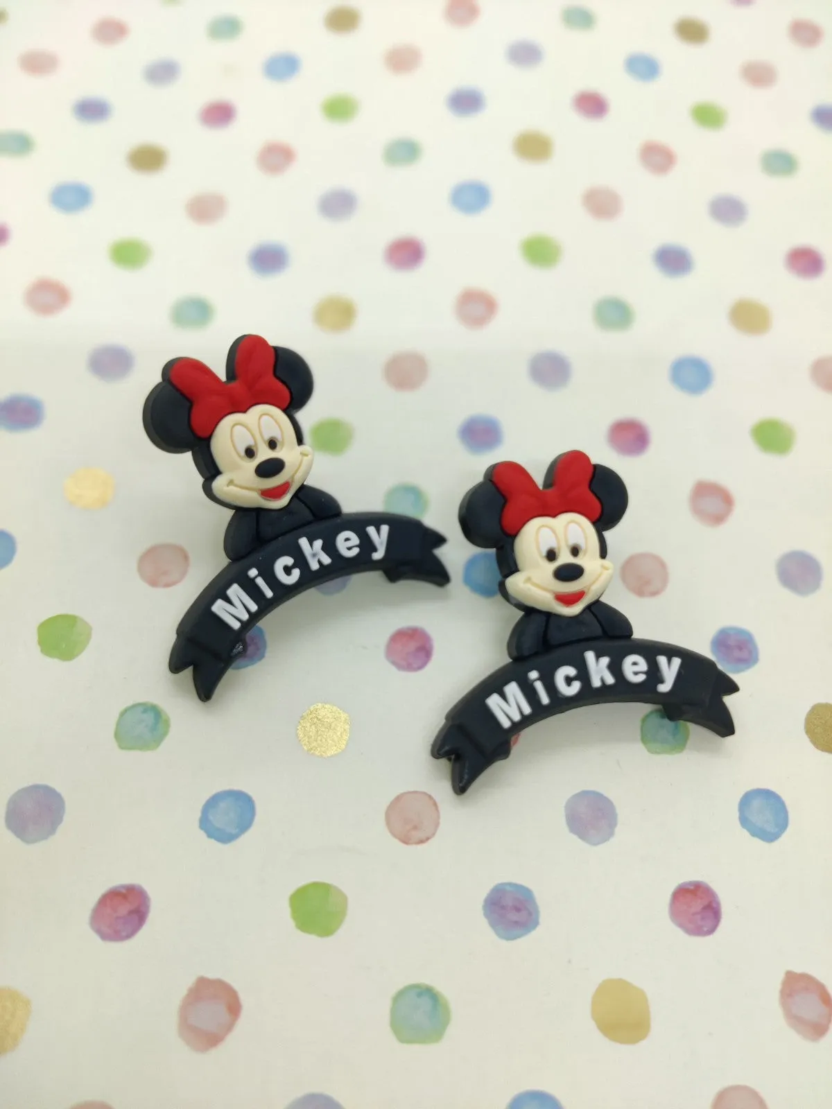 MICKY MOUSE SHOE CHARMS - BLACK