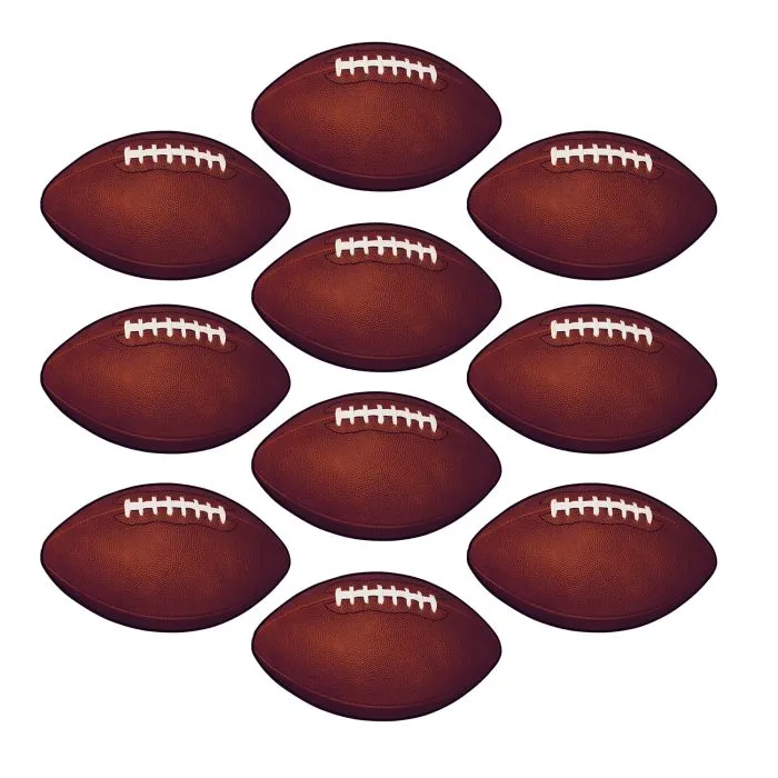 Mini Football Cutouts 11.43cm 10pk