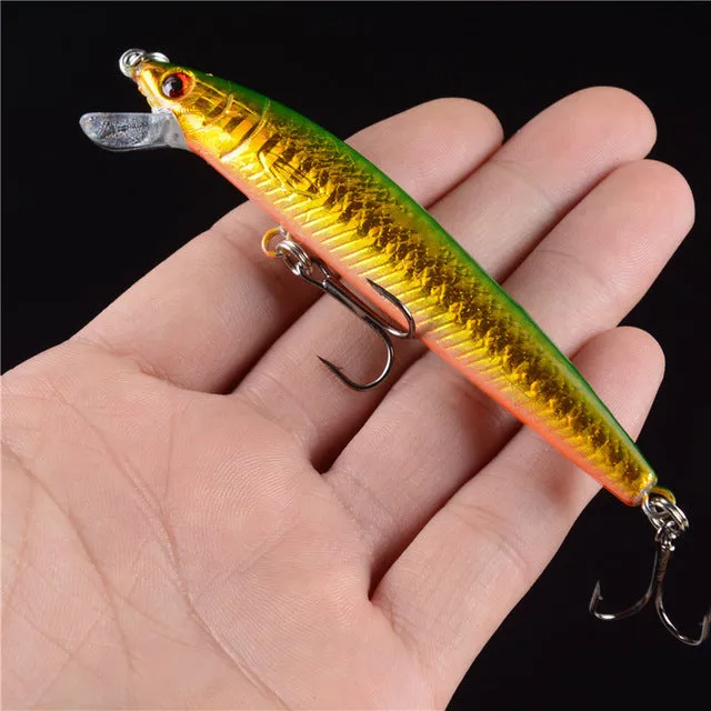 New 1pcs Hard Plastic Minnow Lure 3D Eyes Crankbait Wobbler Artificial Bait 10CM/8.5G Fishing Tackle