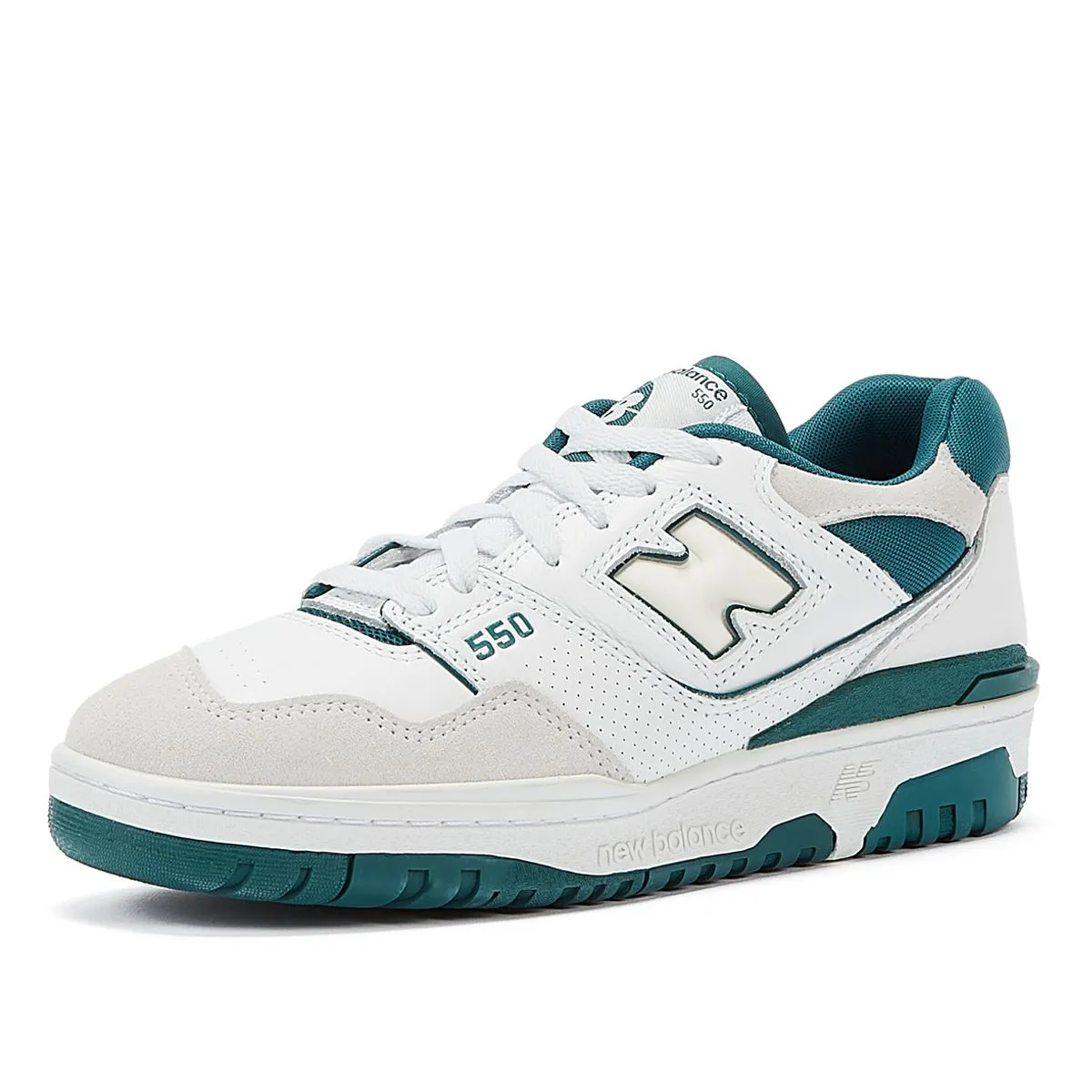 New Balance 550 White/Green Trainers