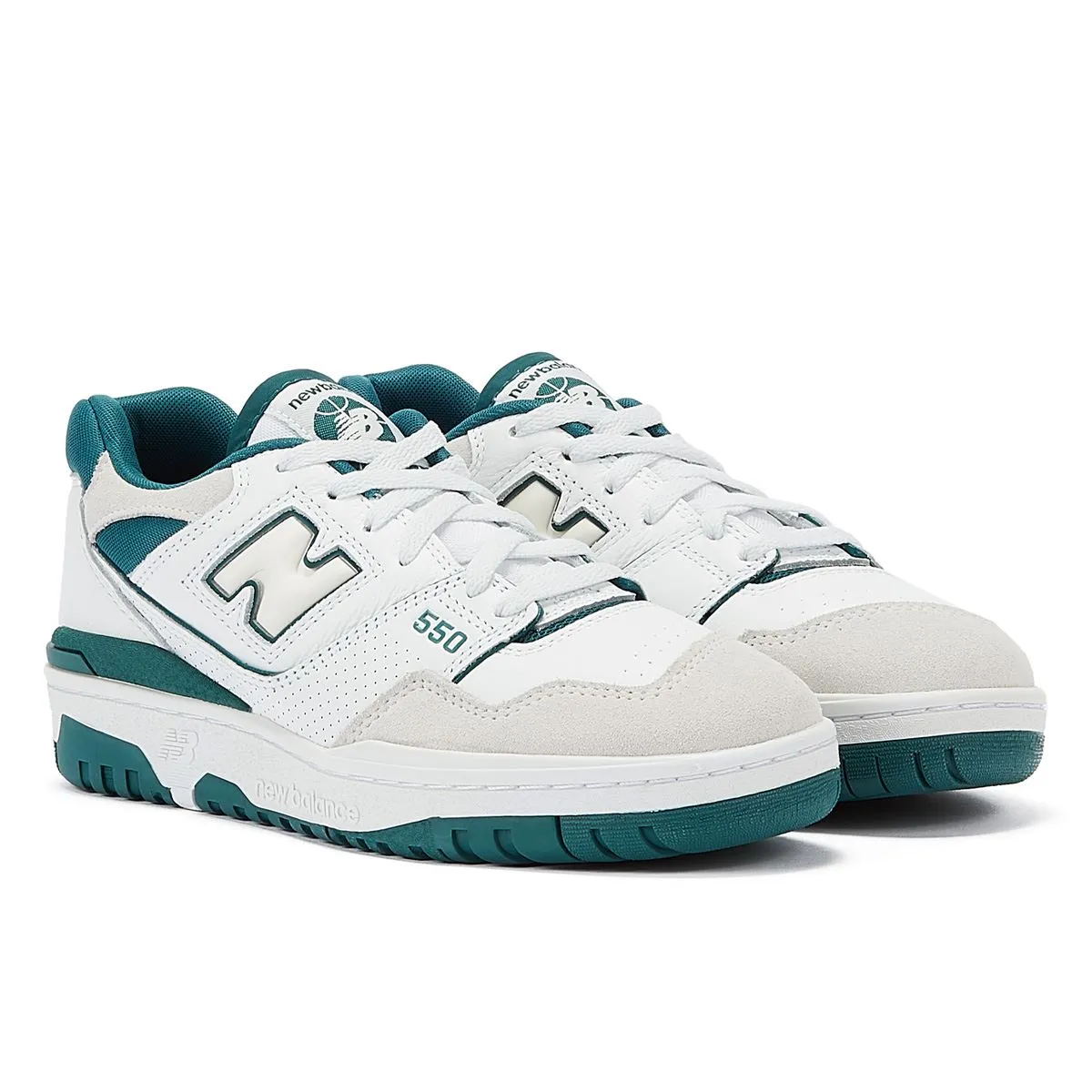 New Balance 550 White/Green Trainers