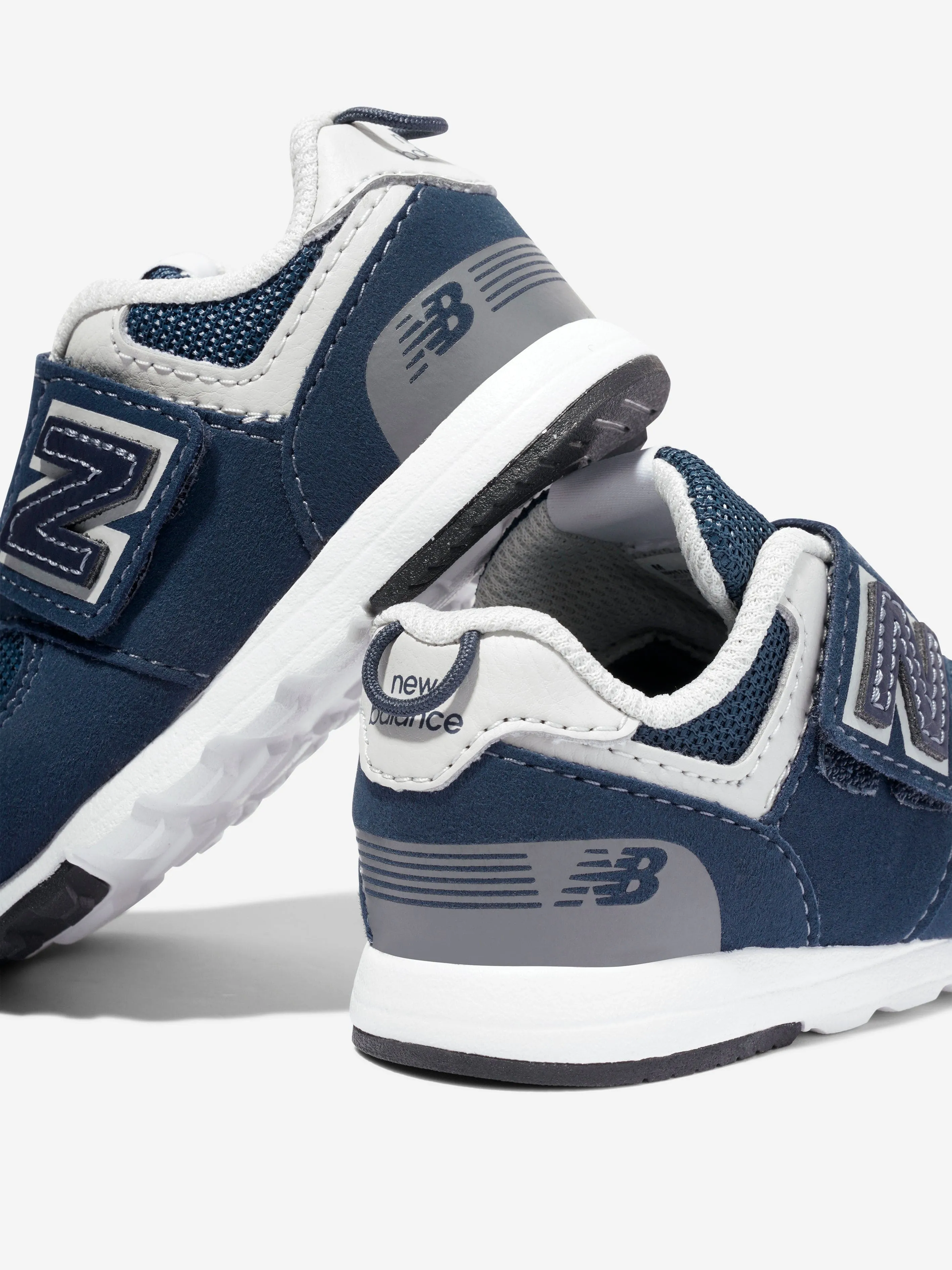 New Balance Baby 574 Logo Trainers in Navy