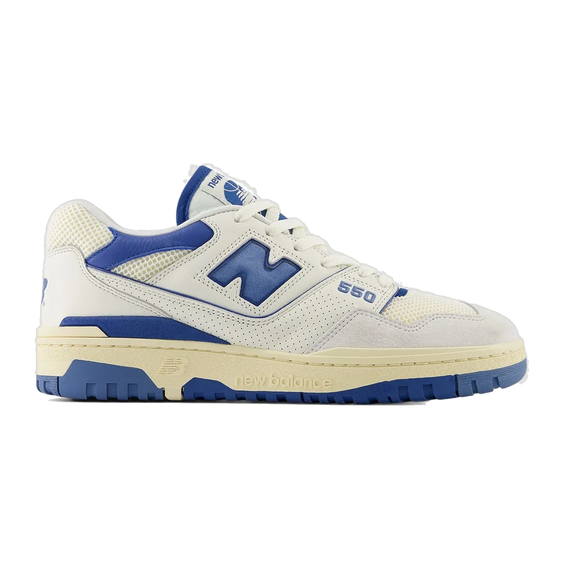 New Balance Men's 550 Shoes - Sea Salt / Blue Agate