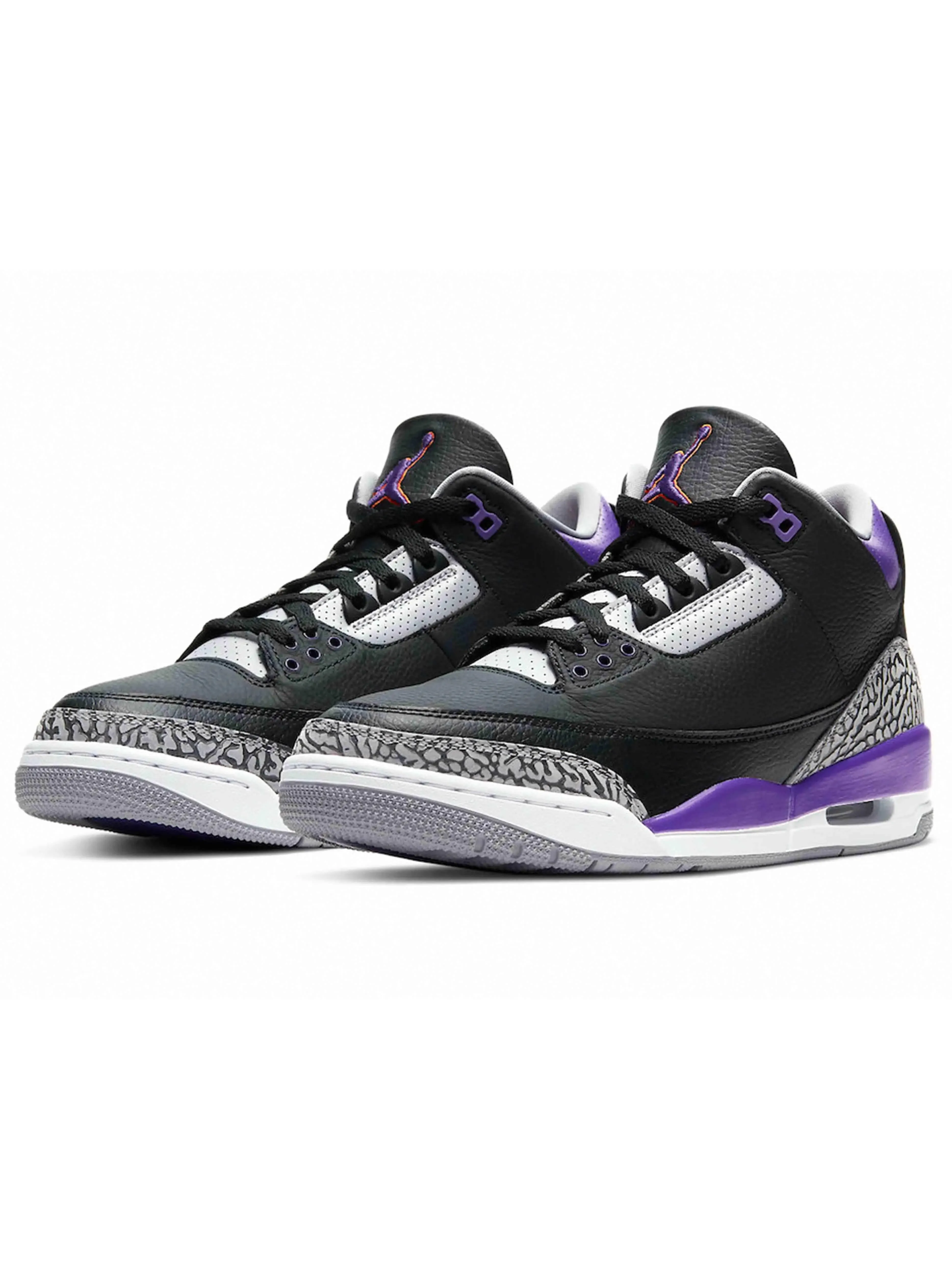 Nike Air Jordan 3 Retro Black Court Purple [Damaged Box]