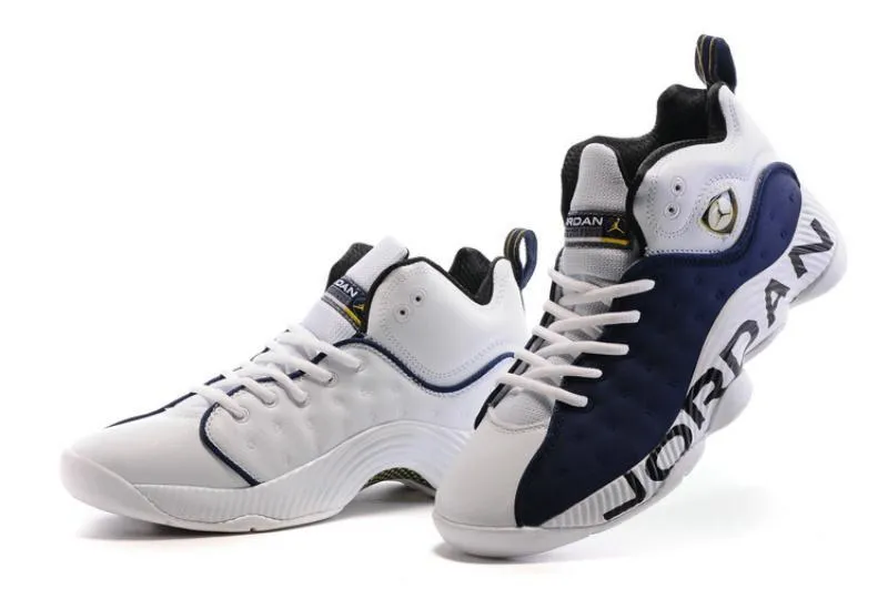 Nike Air Jordan Jumpman Team II White/Navy/Black Shoes Basketball Men !!! CYBER MONDAY SALE !!!