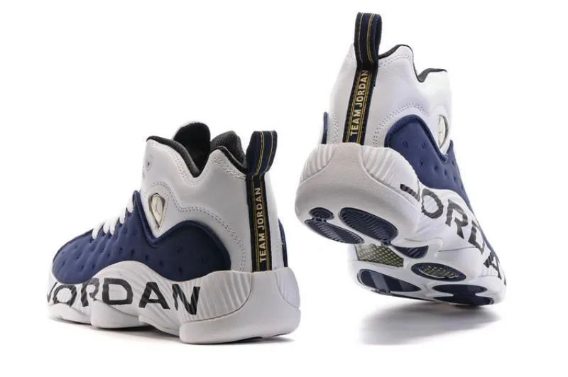 Nike Air Jordan Jumpman Team II White/Navy/Black Shoes Basketball Men !!! CYBER MONDAY SALE !!!