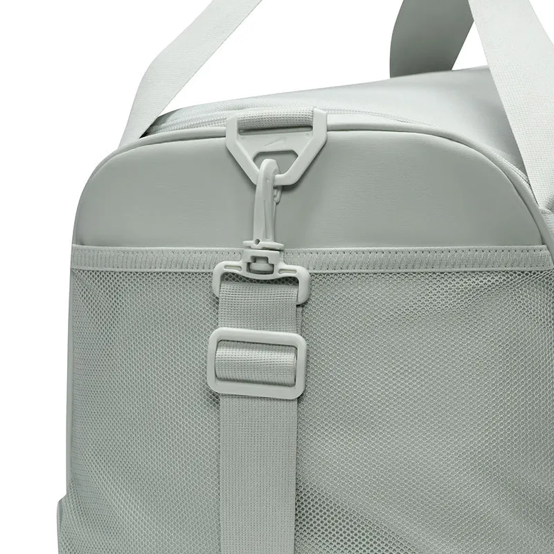 NIKE Brasilia 9.5" Duffle Bag (Silver/Black/Green)