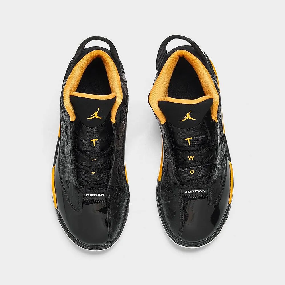 Nike Kid's Jordan Dub Zero Shoes - Black / Taxi Yellow / White / Icy Blue