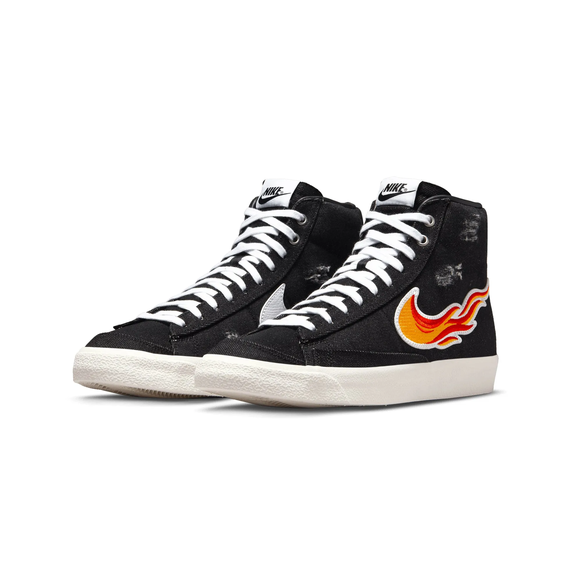 Nike Mens Blazer Mid '77 Shoes 'Black/Multi'