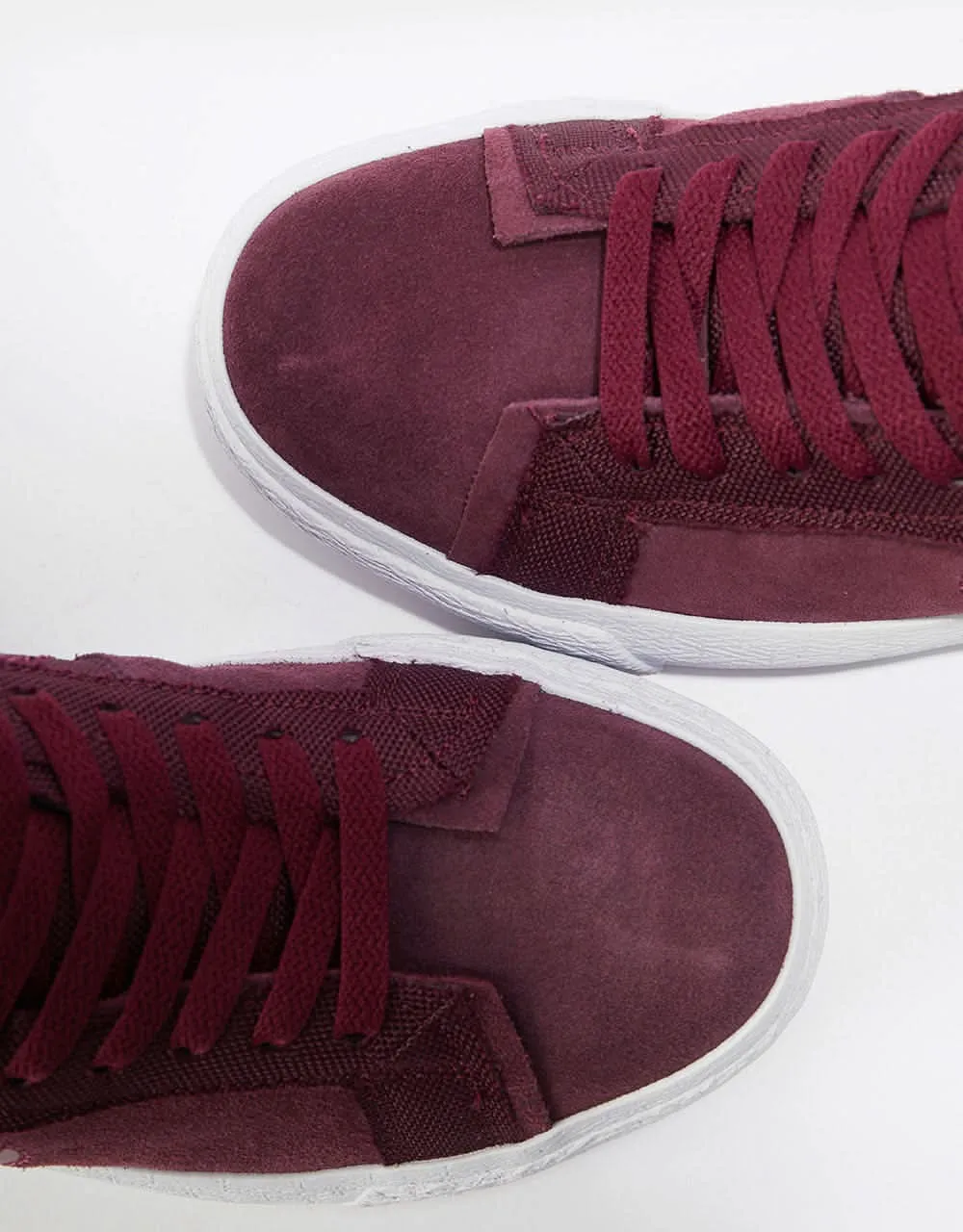 Nike SB Zoom Blazer Mid Premium Skate Shoes - Night Maroon/Rosewood-Night Maroon-White