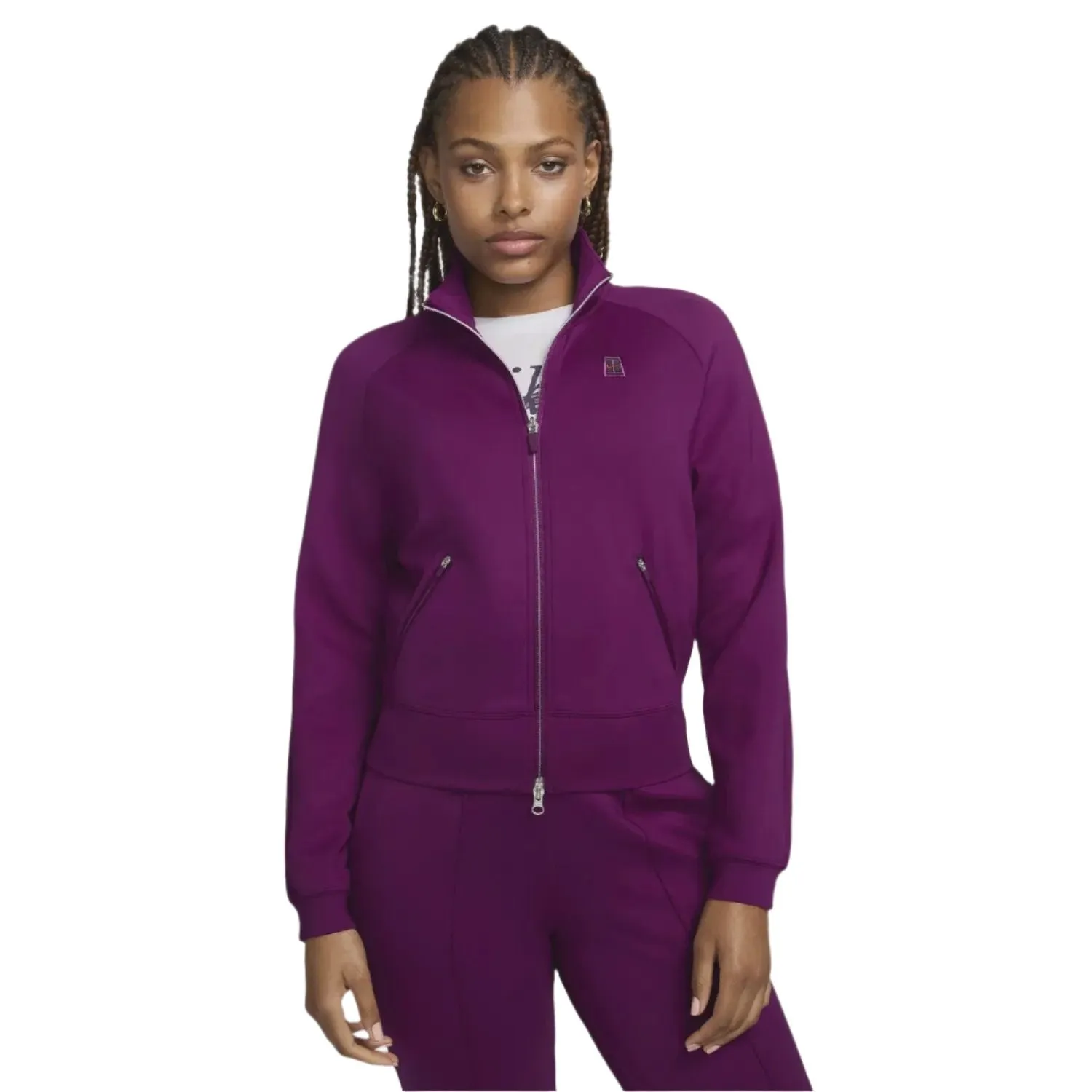 Nike Women's Court Heritage Logo Jacket - Sangria