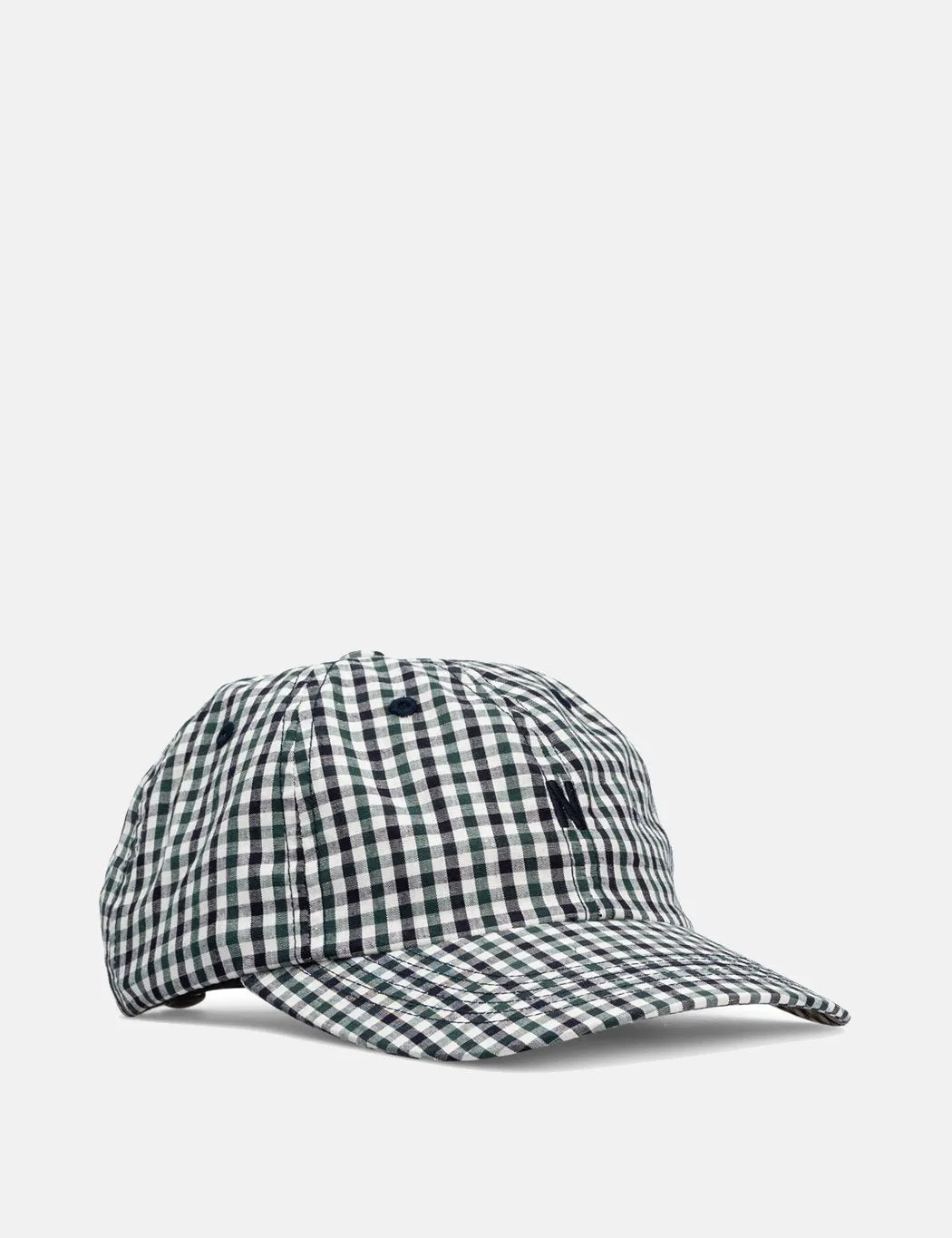 Norse Projects Gingham Sports Cap - Dark Navy Blue