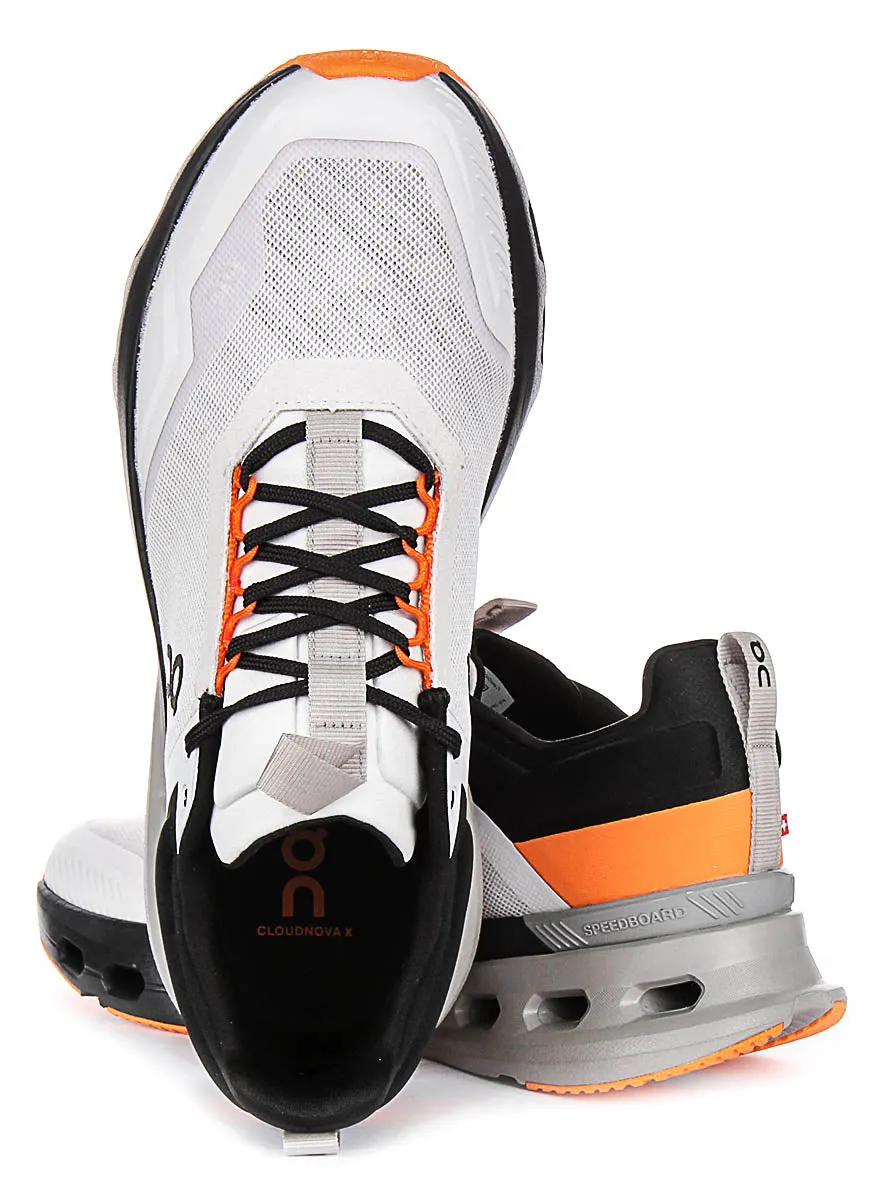 On Running Cloudnova X In Grey Orange For Men