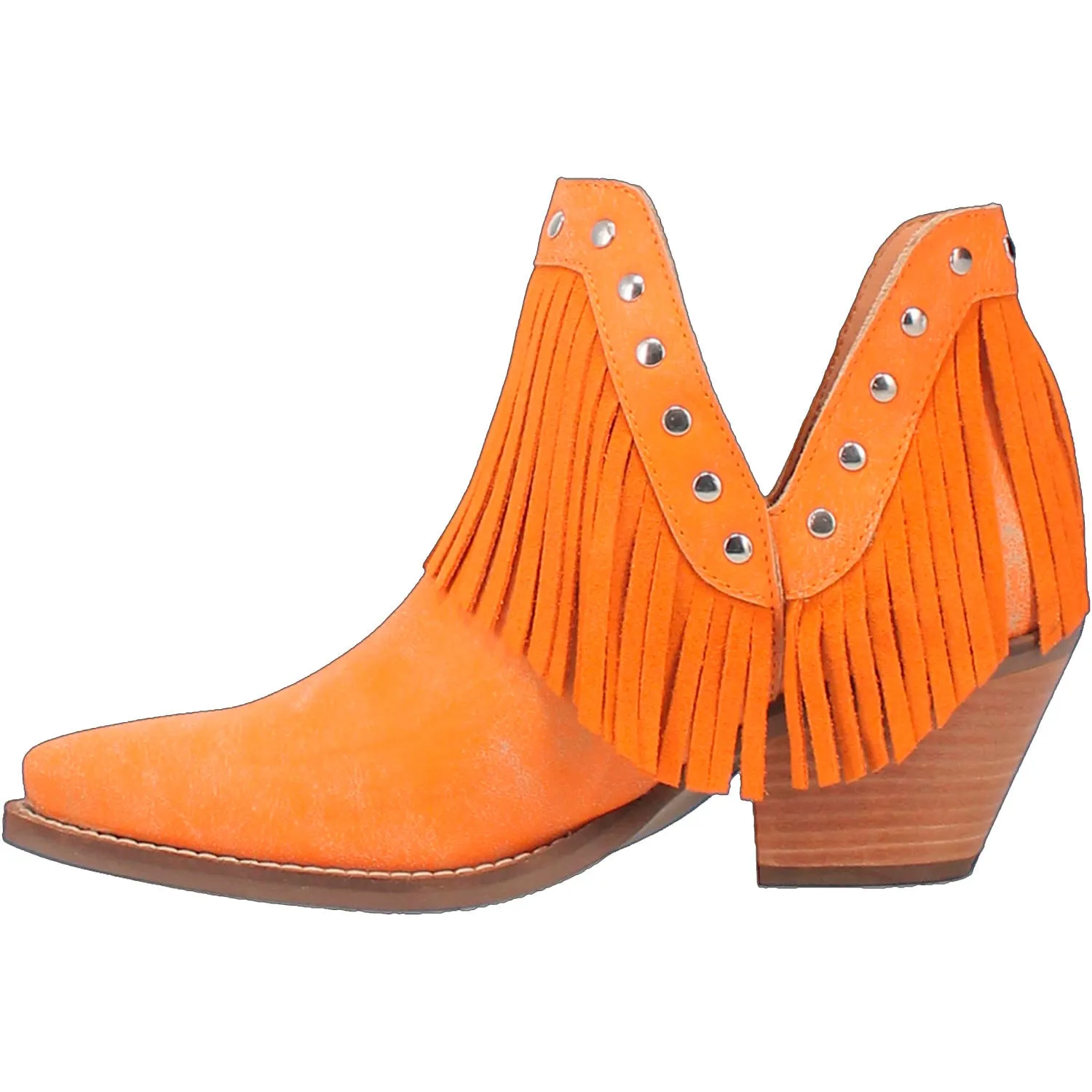 Online Exclusive | Dingo | Fine N' Dandy Cowboy Booties in Orange**PREORDER