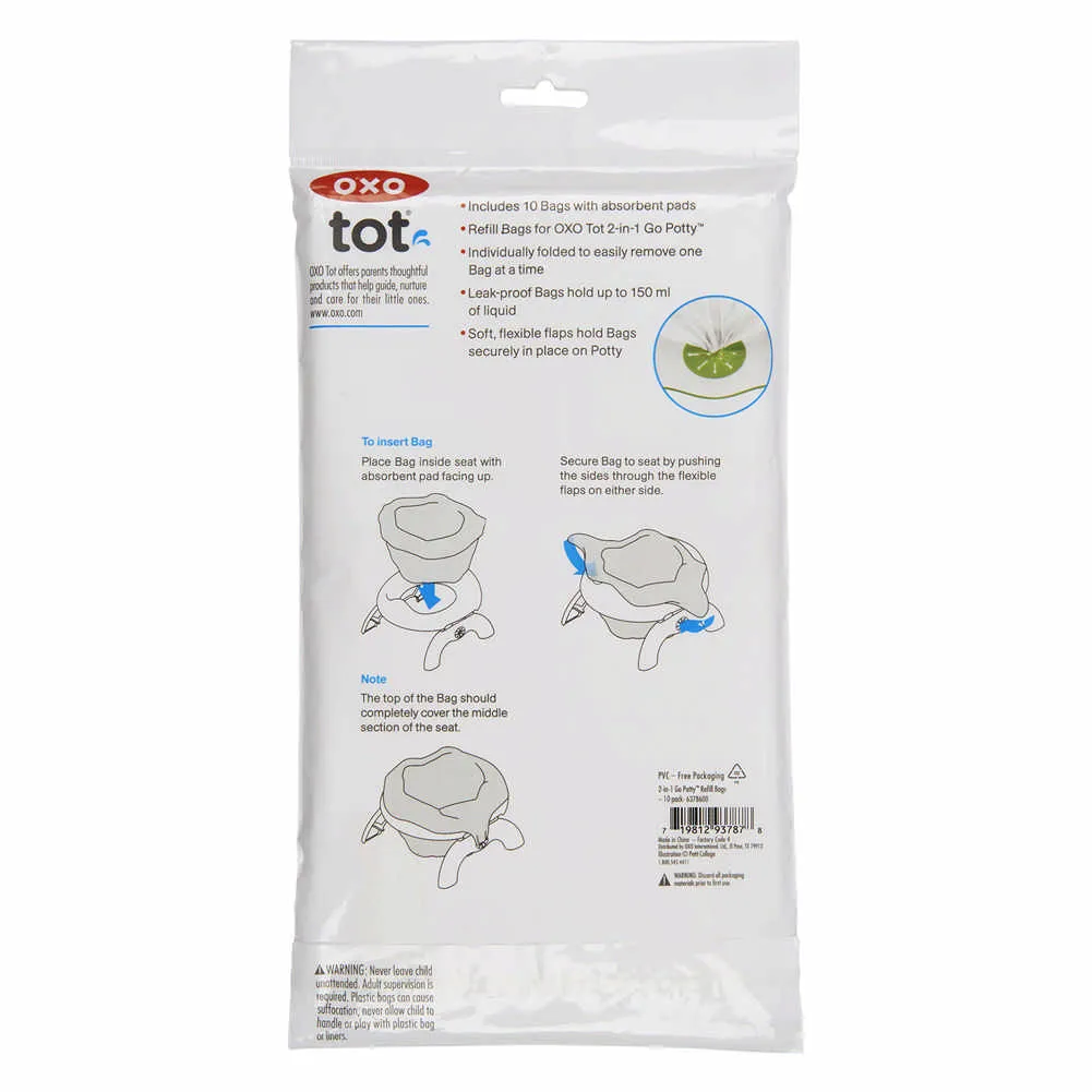 OXO Tot 2-in-1 On The Go Potty Refill Bags - 10 Pack