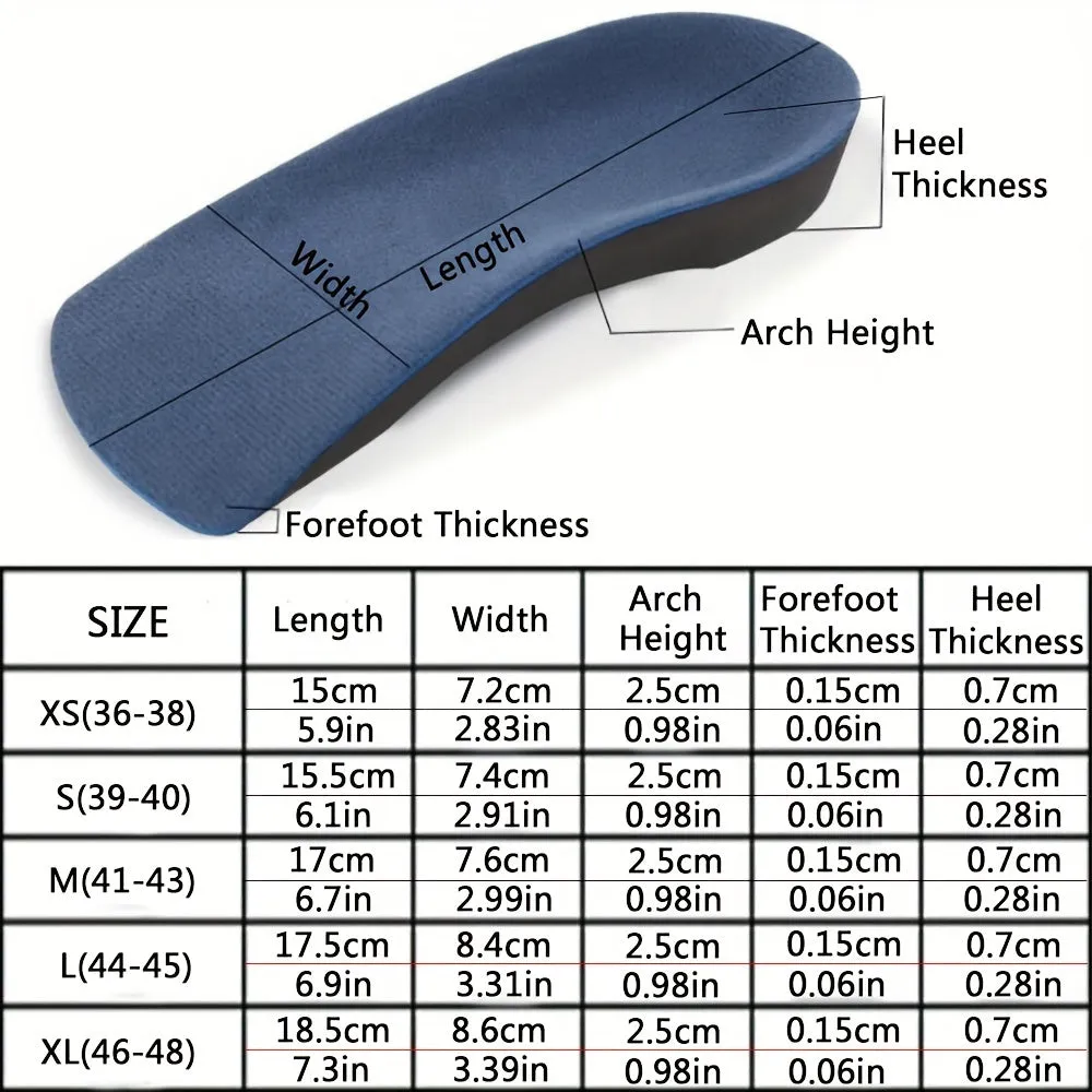 Plantar Fasciitis Insoles High Arch Support for Running  Walking