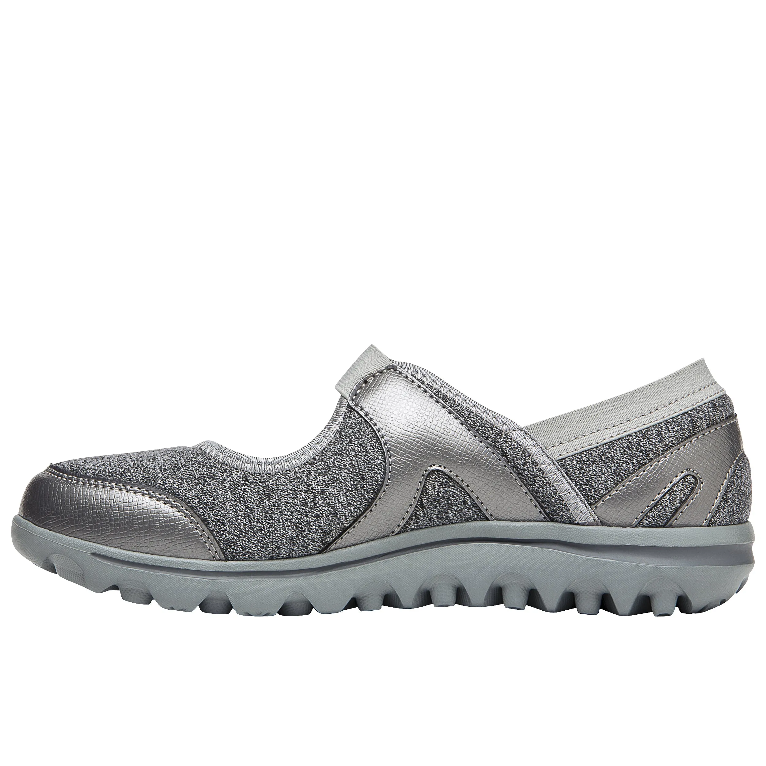 Propet Women Diabetic Mary Jane Shoes - Onalee WAA003J - Grey/Silver