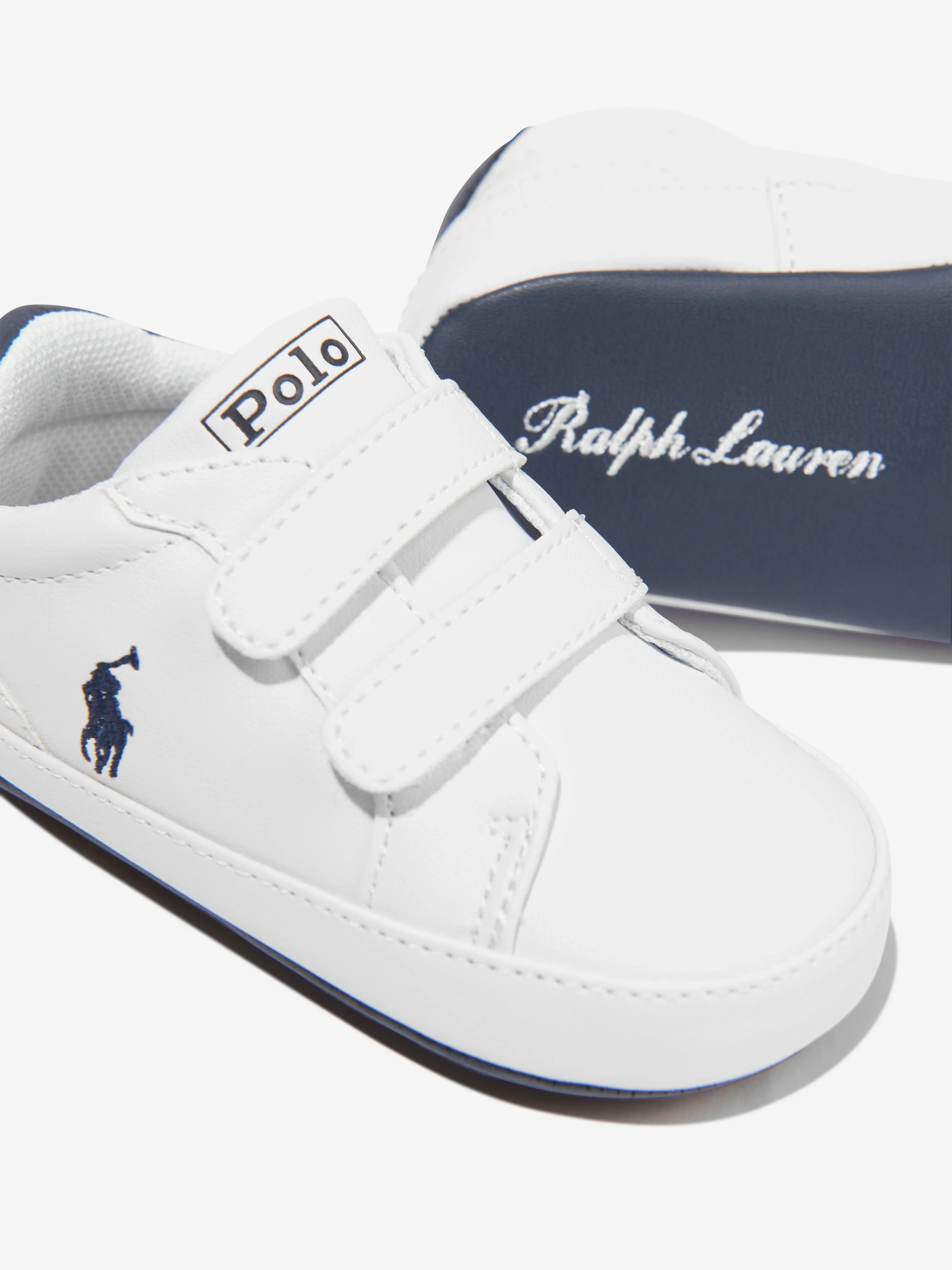 Ralph Lauren Baby Boys Heritage Court II Trainers in White