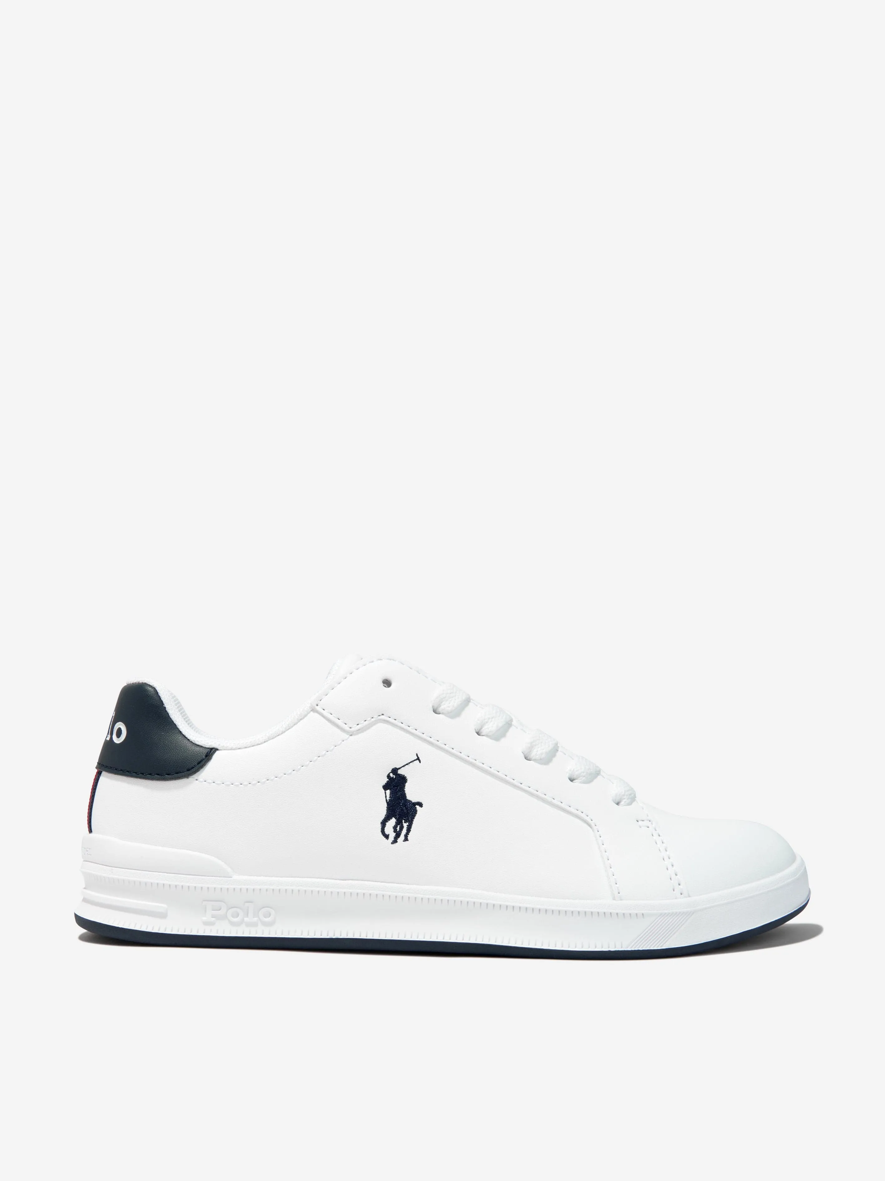 Ralph Lauren Boys Heritage Court II Trainers in White